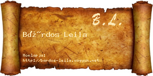 Bárdos Leila névjegykártya