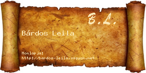 Bárdos Leila névjegykártya